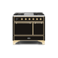 ILVE 40 Inch Majestic II Series Natural/ Propane Gas Burner and Electric Oven Range with 6 Sealed Burners UMD10FDQNS3