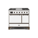 ILVE 40 Inch Majestic II Series Natural/ Propane Gas Burner and Electric Oven Range with 6 Sealed Burners UMD10FDQNS3