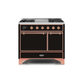 ILVE 40 Inch Majestic II Series Natural/ Propane Gas Burner and Electric Oven Range with 6 Sealed Burners UMD10FDQNS3