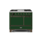 ILVE 40 Inch Majestic II Series Natural/ Propane Gas Burner and Electric Oven Range with 6 Sealed Burners UMD10FDQNS3