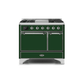 ILVE 40 Inch Majestic II Series Natural/ Propane Gas Burner and Electric Oven Range with 6 Sealed Burners UMD10FDQNS3