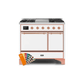 ILVE 40 Inch Majestic II Series Natural/ Propane Gas Burner and Electric Oven Range with 6 Sealed Burners UMD10FDQNS3