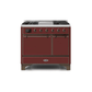 ILVE 40 Inch Majestic II Series Natural/ Propane Gas Burner and Electric Oven Range with 6 Sealed Burners UMD10FDQNS3