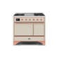ILVE 40 Inch Majestic II Series Natural/ Propane Gas Burner and Electric Oven Range with 6 Sealed Burners UMD10FDQNS3