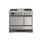 ILVE 40 Inch Majestic II Series Natural/ Propane Gas Burner and Electric Oven Range with 6 Sealed Burners UMD10FDQNS3