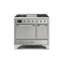 ILVE 40 Inch Majestic II Series Natural/ Propane Gas Burner and Electric Oven Range with 6 Sealed Burners UMD10FDQNS3