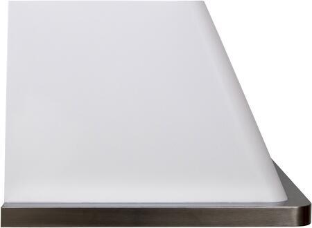 ILVE 40" Majestic Wall Mount Range Hood with 850 CFM Blower Anti-grease Filter 2 Warming Lights Filter Light Indicator Auto-off Function and 4 Fan Speeds (UAM100) Front Corner View