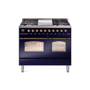 ILVE 40" Nostalgie II Series Freestanding Double Oven Dual Fuel Range