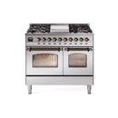 ILVE 40" Nostalgie II Series Freestanding Double Oven Dual Fuel Range