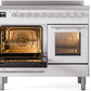 ILVE 40" Professional Plus II Series Freestanding Electric Double Oven Range with 5 Elements, Triple Glass Cool Door, Convection Oven, TFT Oven Control Display and Child Lock - UPDI406WMP