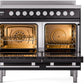 ILVE 40" Professional Plus II Series Freestanding Electric Double Oven Range with 5 Elements, Triple Glass Cool Door, Convection Oven, TFT Oven Control Display and Child Lock - UPDI406WMP