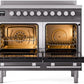 ILVE 40" Professional Plus II Series Freestanding Electric Double Oven Range with 5 Elements, Triple Glass Cool Door, Convection Oven, TFT Oven Control Display and Child Lock - UPDI406WMP