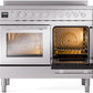 ILVE 40" Professional Plus II Series Freestanding Electric Double Oven Range with 5 Elements, Triple Glass Cool Door, Convection Oven, TFT Oven Control Display and Child Lock - UPDI406WMP