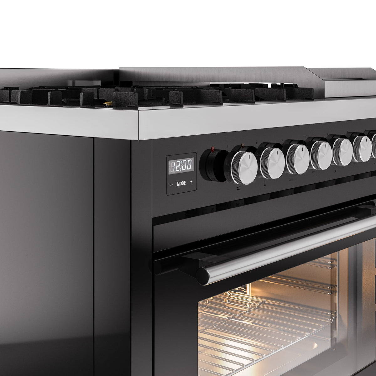 ILVE 48-Inch Professional Plus II Freestanding Dual Fuel Range with 8 Sealed Burner - UP48FWMP