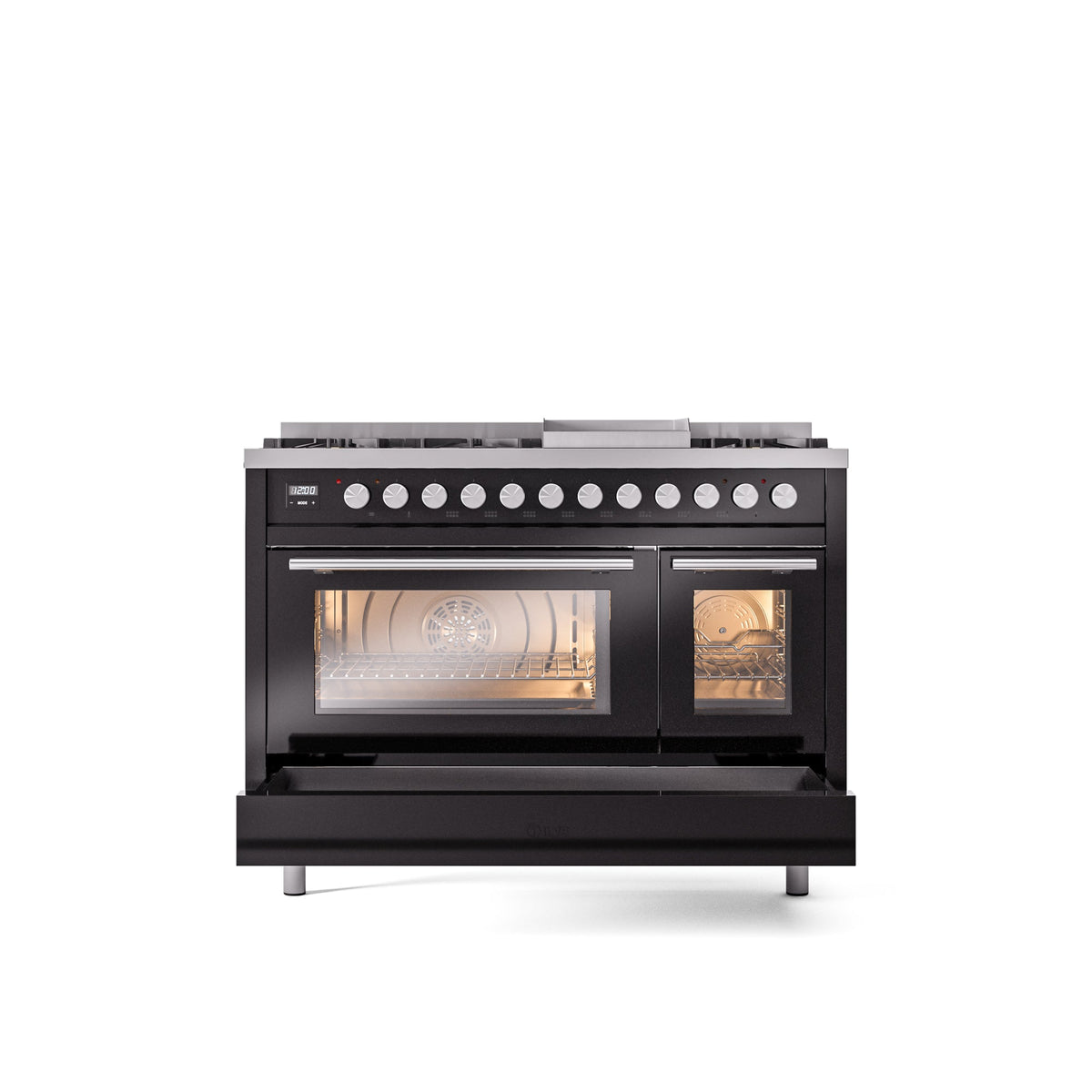 ILVE 48-Inch Professional Plus II Freestanding Dual Fuel Range with 8 Sealed Burner - UP48FWMP