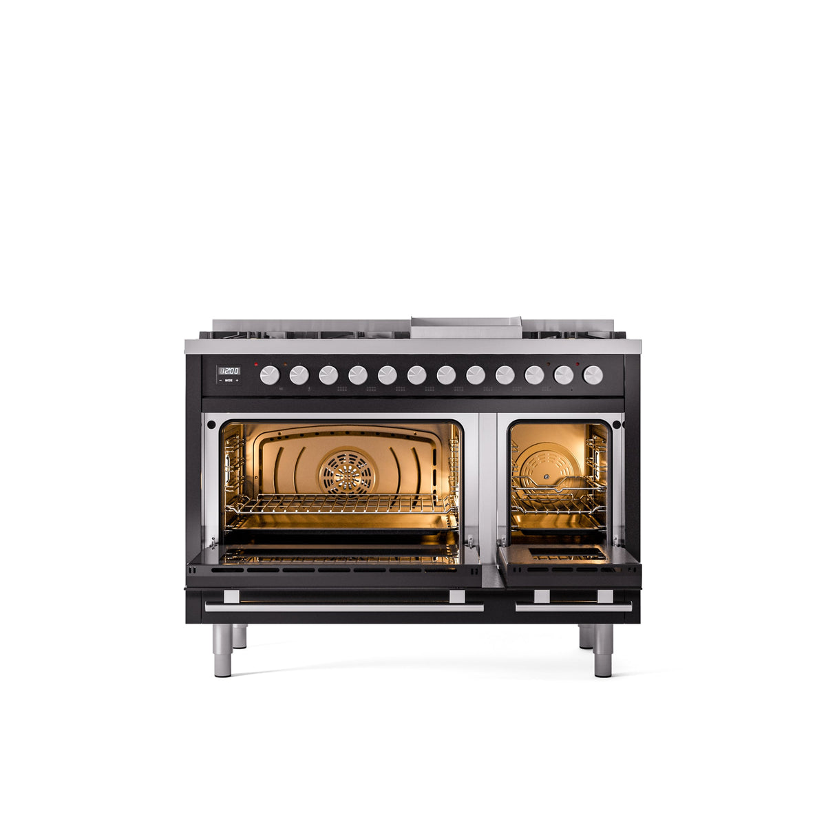 ILVE 48-Inch Professional Plus II Freestanding Dual Fuel Range with 8 Sealed Burner - UP48FWMP