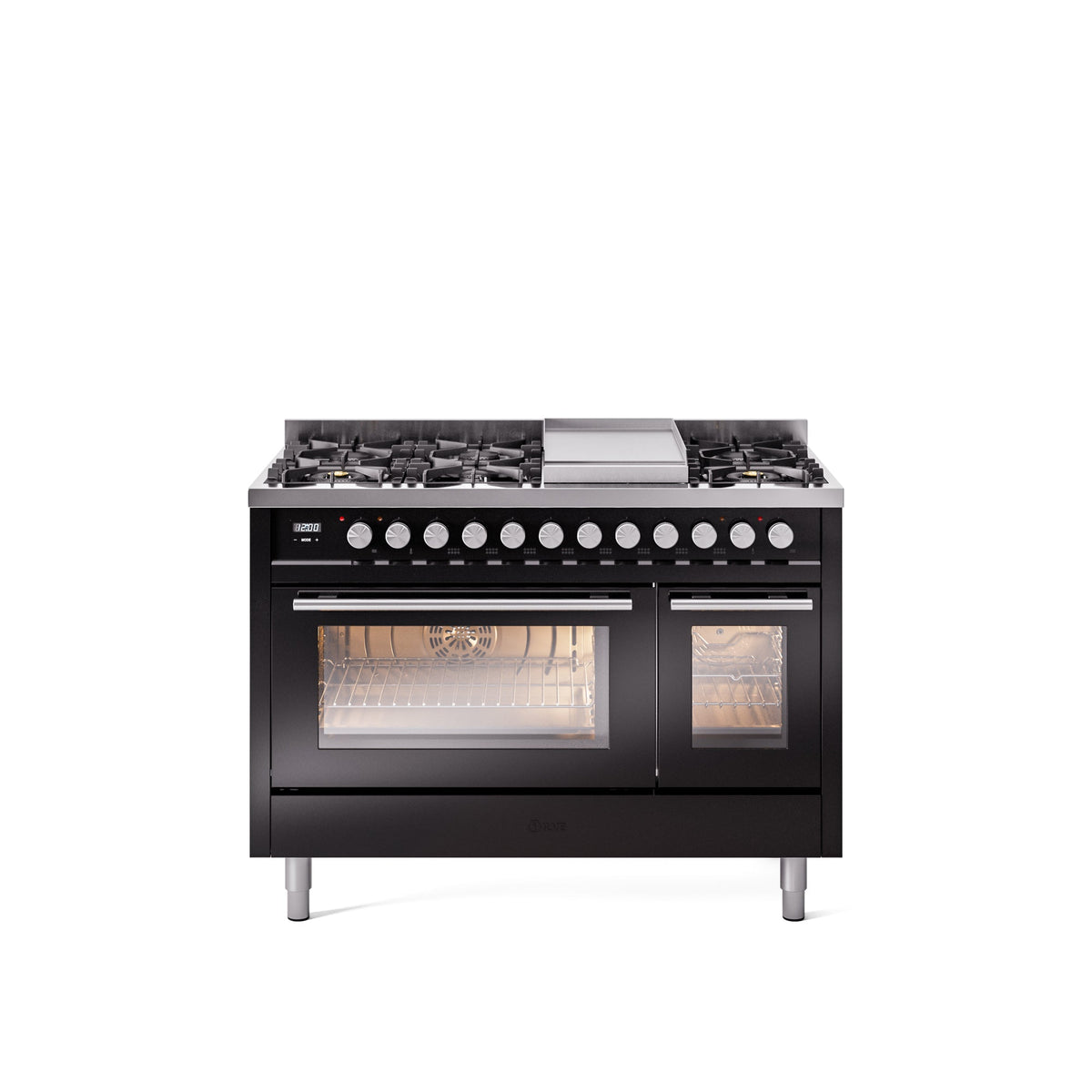 ILVE 48-Inch Professional Plus II Freestanding Dual Fuel Range with 8 Sealed Burner - UP48FWMP
