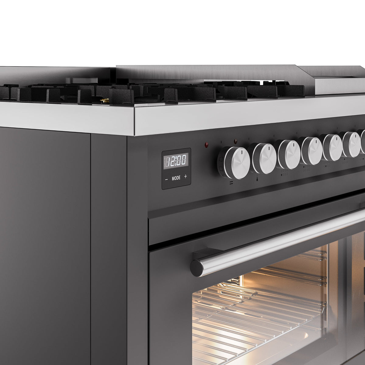 ILVE 48-Inch Professional Plus II Freestanding Dual Fuel Range with 8 Sealed Burner - UP48FWMP