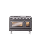ILVE 48-Inch Professional Plus II Freestanding Dual Fuel Range with 8 Sealed Burner - UP48FWMP