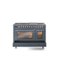 ILVE 48-Inch Professional Plus II Freestanding Dual Fuel Range with 8 Sealed Burner - UP48FWMP