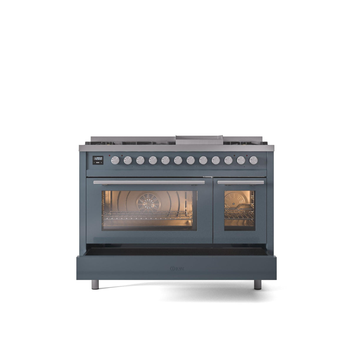 ILVE 48-Inch Professional Plus II Freestanding Dual Fuel Range with 8 Sealed Burner - UP48FWMP