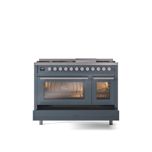 ILVE 48-Inch Professional Plus II Freestanding Dual Fuel Range with 8 Sealed Burner - UP48FWMP