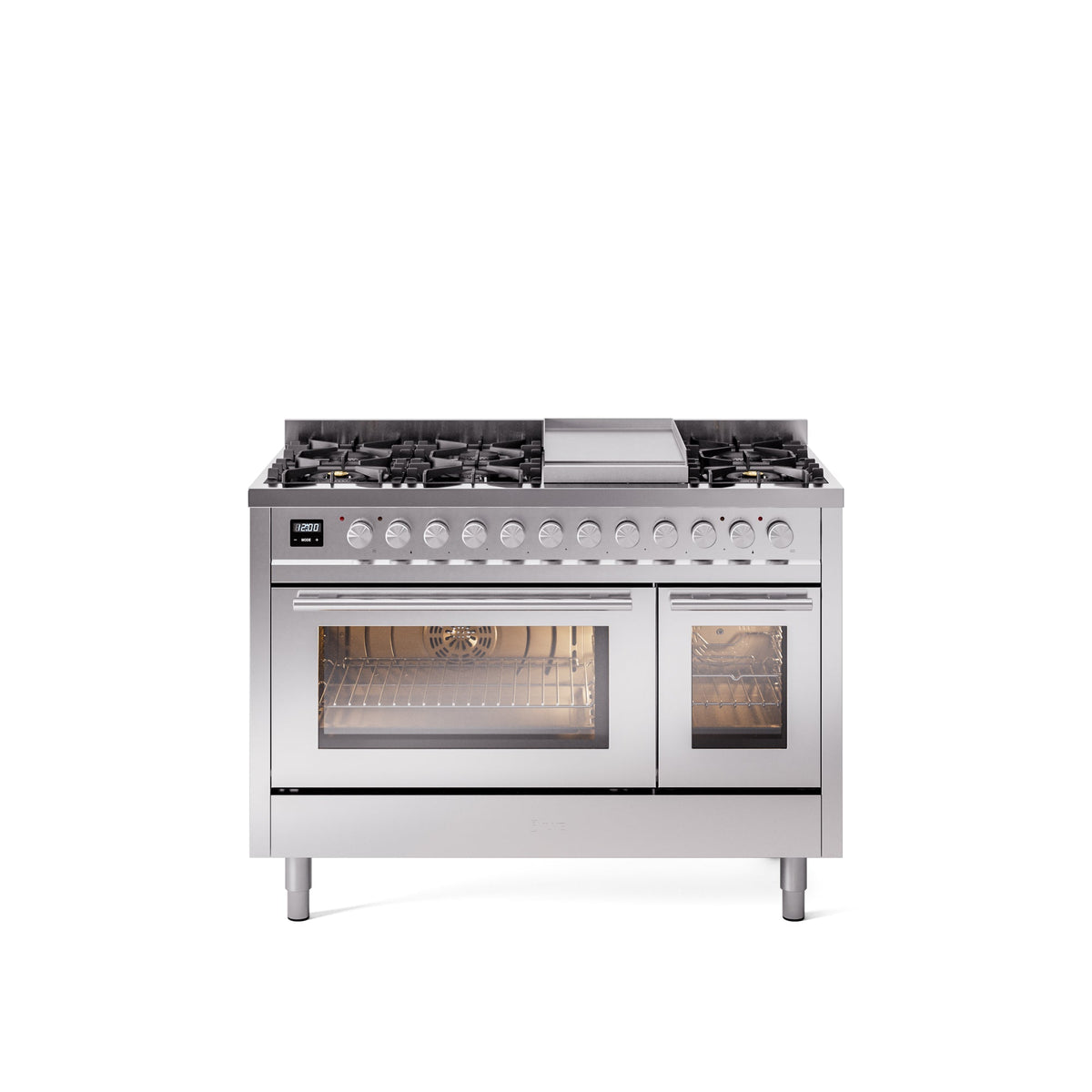 ILVE 48-Inch Professional Plus II Freestanding Dual Fuel Range with 8 Sealed Burner - UP48FWMP