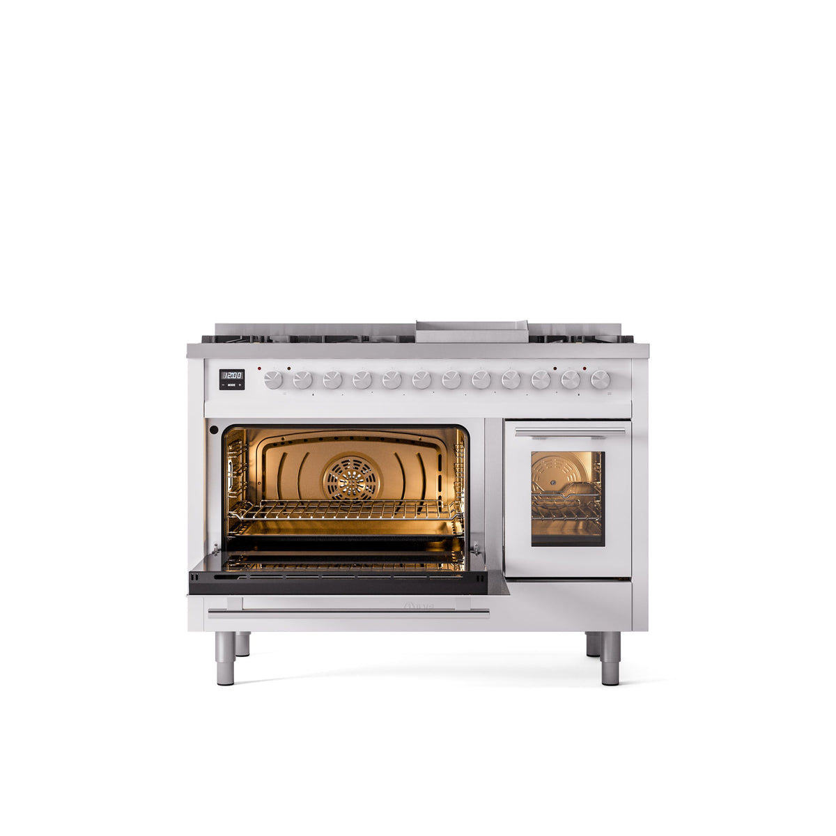 ILVE 48-Inch Professional Plus II Freestanding Dual Fuel Range with 8 Sealed Burner - UP48FWMP