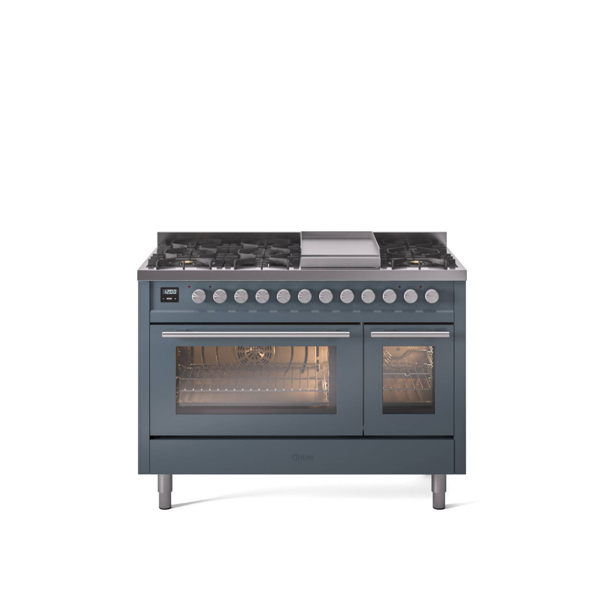 ILVE 48-Inch Professional Plus II Freestanding Dual Fuel Range with 8 Sealed Burner - UP48FWMP