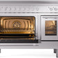 ILVE 48" Professional Plus II Series Freestanding Electric Double Oven Range with 8 Elements, Triple Glass Cool Door, Convection Oven, TFT Oven Control Display and Child Lock - UPI486WMP