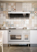 ILVE 48" Professional Plus II Series Freestanding Electric Double Oven Range with 8 Elements, Triple Glass Cool Door, Convection Oven, TFT Oven Control Display and Child Lock - UPI486WMP