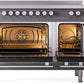 ILVE 48" Professional Plus II Series Freestanding Electric Double Oven Range with 8 Elements, Triple Glass Cool Door, Convection Oven, TFT Oven Control Display and Child Lock - UPI486WMP
