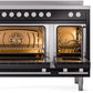 ILVE 48" Professional Plus II Series Freestanding Electric Double Oven Range with 8 Elements, Triple Glass Cool Door, Convection Oven, TFT Oven Control Display and Child Lock - UPI486WMP
