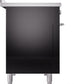 ILVE 48" Professional Plus II Series Freestanding Electric Double Oven Range with 8 Elements, Triple Glass Cool Door, Convection Oven, TFT Oven Control Display and Child Lock - UPI486WMP