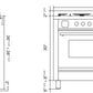 ILVE 48" Professional Plus II Series Freestanding Electric Double Oven Range with 8 Elements, Triple Glass Cool Door, Convection Oven, TFT Oven Control Display and Child Lock - UPI486WMP