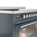 ILVE 48" Professional Plus II Series Freestanding Electric Double Oven Range with 8 Elements, Triple Glass Cool Door, Convection Oven, TFT Oven Control Display and Child Lock - UPI486WMP