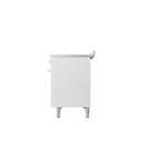 ILVE 48" Professional Plus II Series Freestanding Electric Double Oven Range with 8 Elements, Triple Glass Cool Door, Convection Oven, TFT Oven Control Display and Child Lock - UPI486WMP