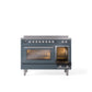 ILVE 48" Professional Plus II Series Freestanding Electric Double Oven Range with 8 Elements, Triple Glass Cool Door, Convection Oven, TFT Oven Control Display and Child Lock - UPI486WMP