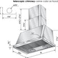 ILVE Majestic 60 Inch Wall Mount Convertible Hood (UAM150) Measurements