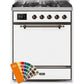 ILVE - Majestic II Series - 30 Inch Dual Fuel Freestanding Range Gas/Propane (UM30DQNE3) - Custom RAL Color with Bronze Trim
