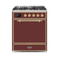 ILVE - Majestic II Series - 30 Inch Dual Fuel Freestanding Range Gas/Propane UM30DQNE3