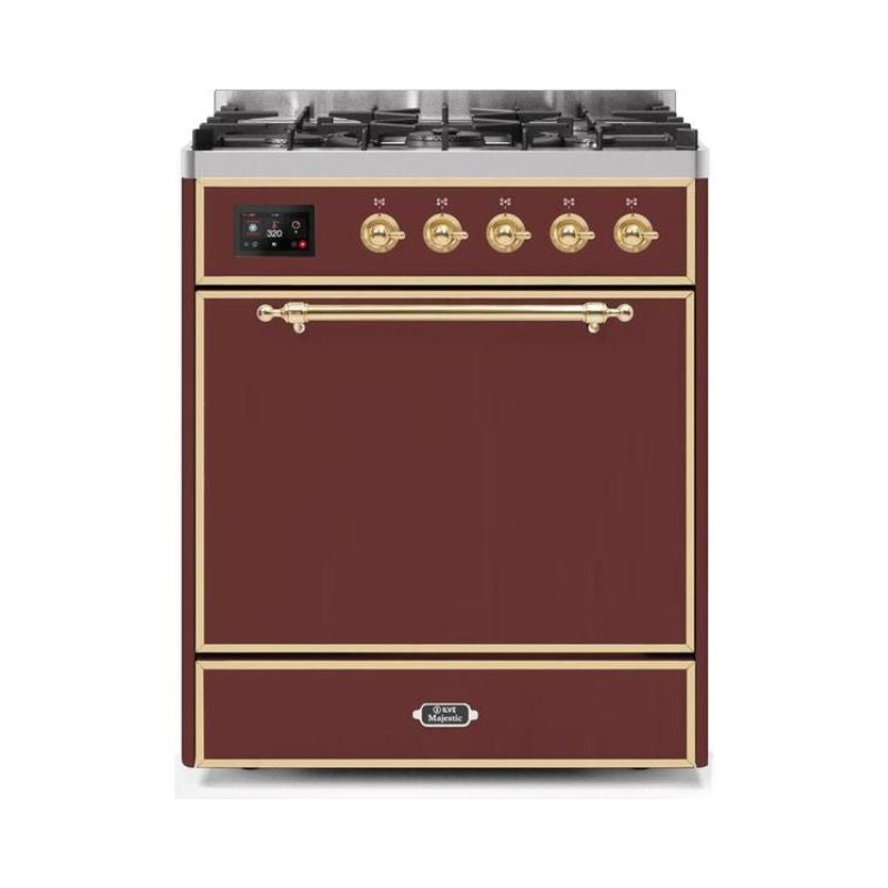 ILVE - Majestic II Series - 30 Inch Dual Fuel Freestanding Range Gas/Propane UM30DQNE3