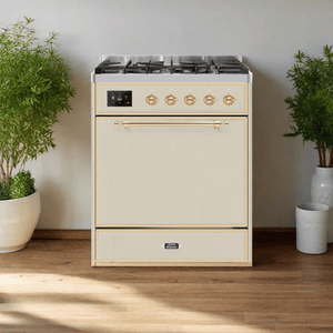 ILVE - Majestic II Series - 30 Inch Dual Fuel Freestanding Range Gas/Propane UM30DQNE3