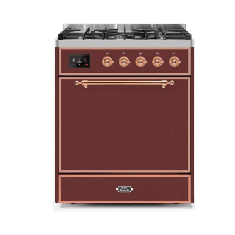 ILVE - Majestic II Series - 30 Inch Dual Fuel Freestanding Range Gas/Propane UM30DQNE3