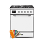 ILVE - Majestic II Series - 30 Inch Dual Fuel Freestanding Range Gas/Propane UM30DQNE3