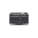 ILVE Majestic II Series 60 Inch Dual Fuel Freestanding Range Gas/Propane UM15FDQNS3