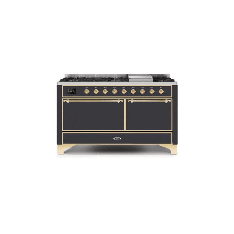 ILVE Majestic II Series 60 Inch Dual Fuel Freestanding Range Gas/Propane UM15FDQNS3