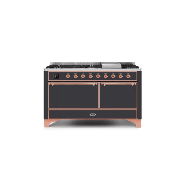 ILVE Majestic II Series 60 Inch Dual Fuel Freestanding Range Gas/Propane UM15FDQNS3