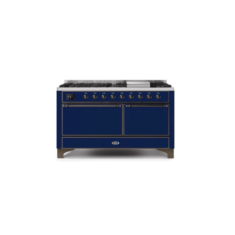 ILVE Majestic II Series 60 Inch Dual Fuel Freestanding Range Gas/Propane UM15FDQNS3