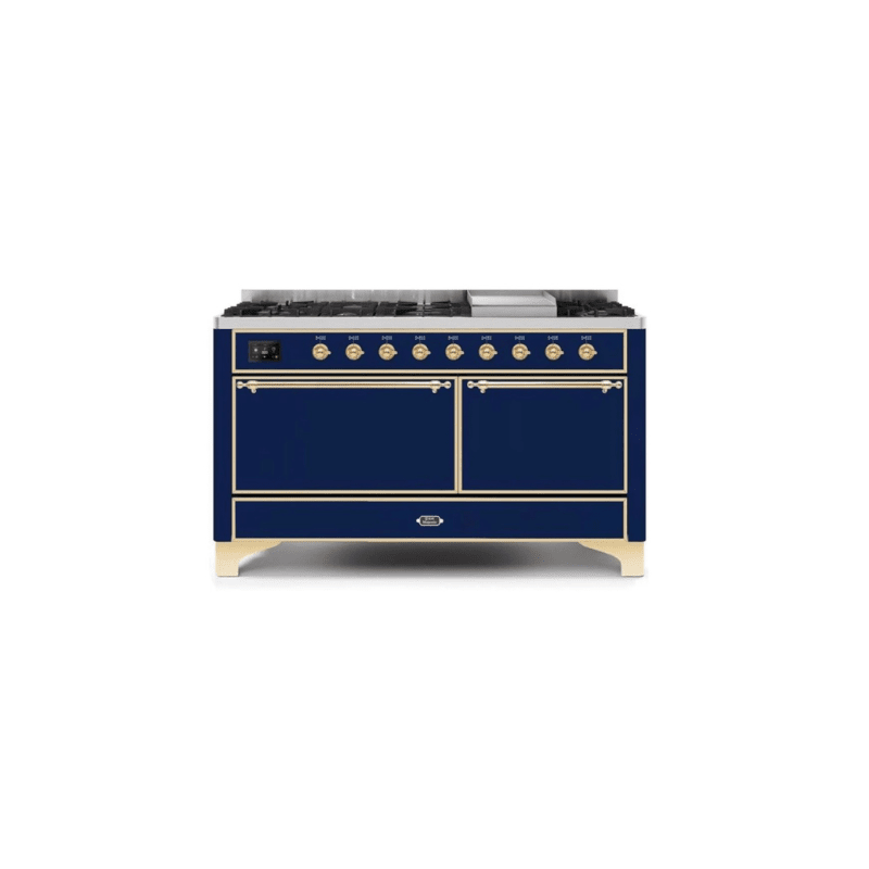 ILVE Majestic II Series 60 Inch Dual Fuel Freestanding Range Gas/Propane UM15FDQNS3